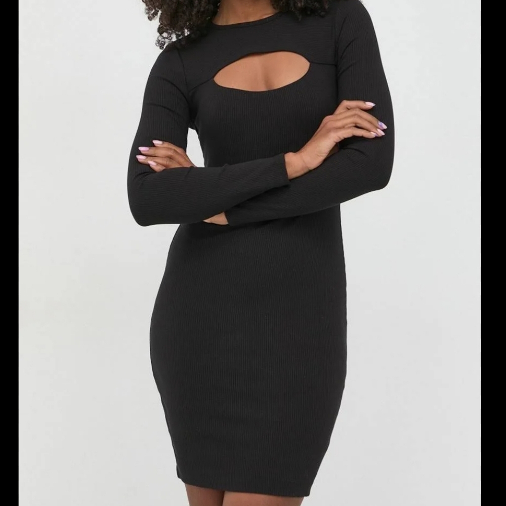 Guess Womens Lana Black Knit Short Party Mini Dress NWOT